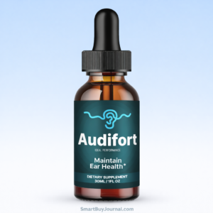 audifort hearing supplement bottle with natural ingredients for ear health and tinnitus support
