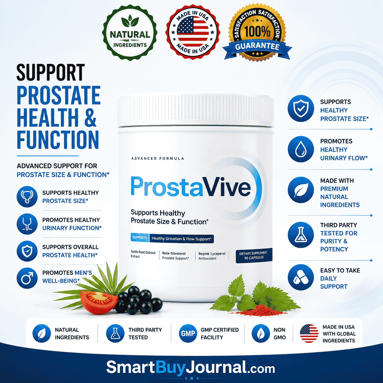 ProstaVive prostate support supplement for healthy prostate size and urinary function