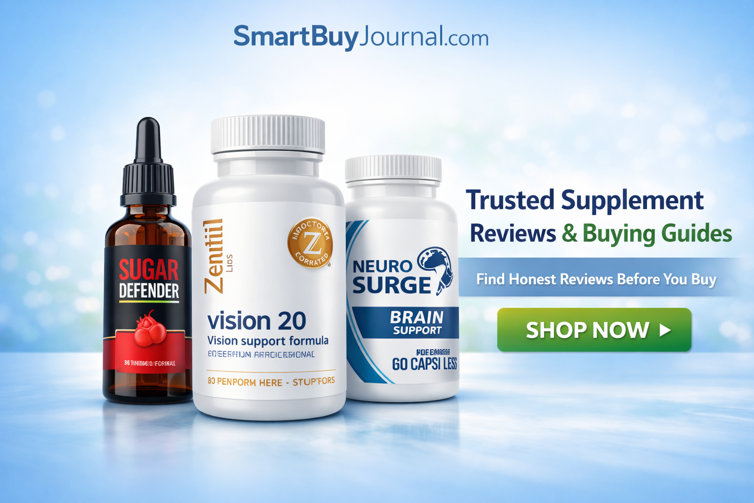 Trusted supplement reviews and health products featured on SmartBuyJournal.com