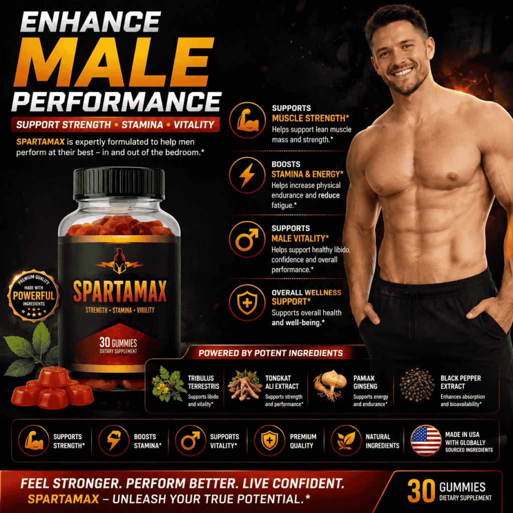 spartamax power boost ingredients — ashwagandha maca zinc natural energy formula
