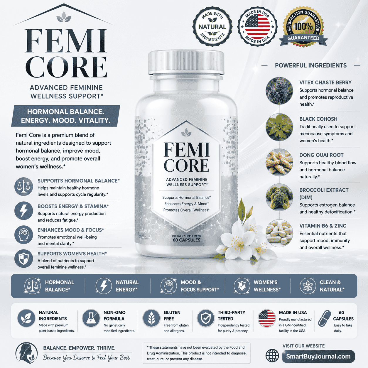 FemiCore bladder support supplement bottle review