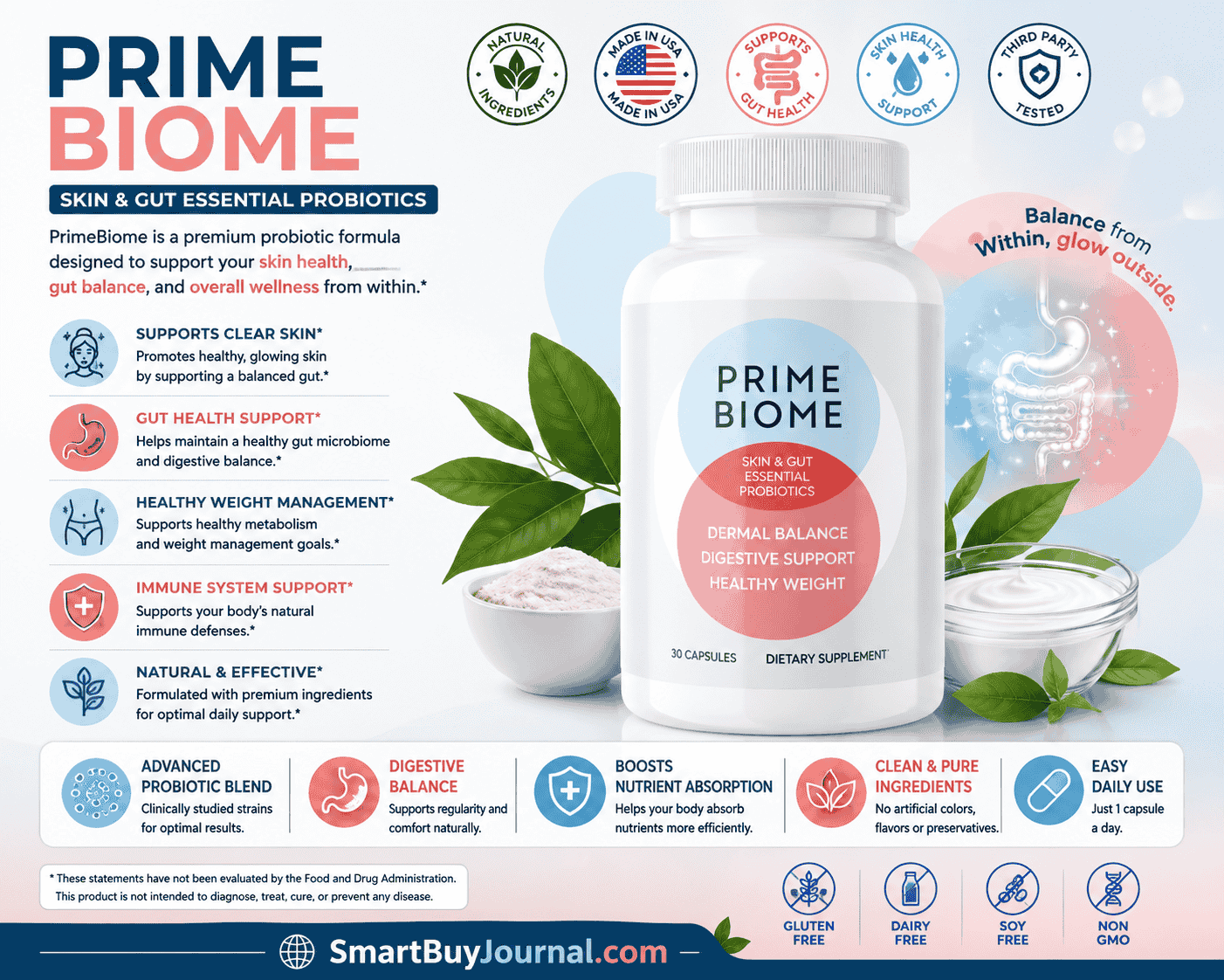 Guide showing how to improve gut health with fermented foods and fiber