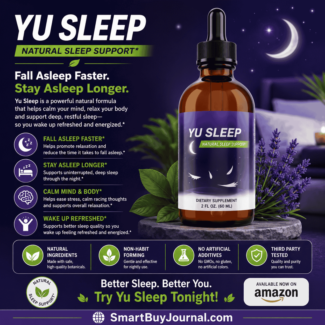 Yu Sleep natural sleep support supplement for better rest and deep sleep
