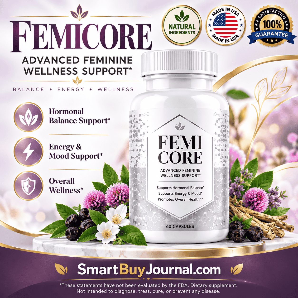 femicore bladder support ingredients