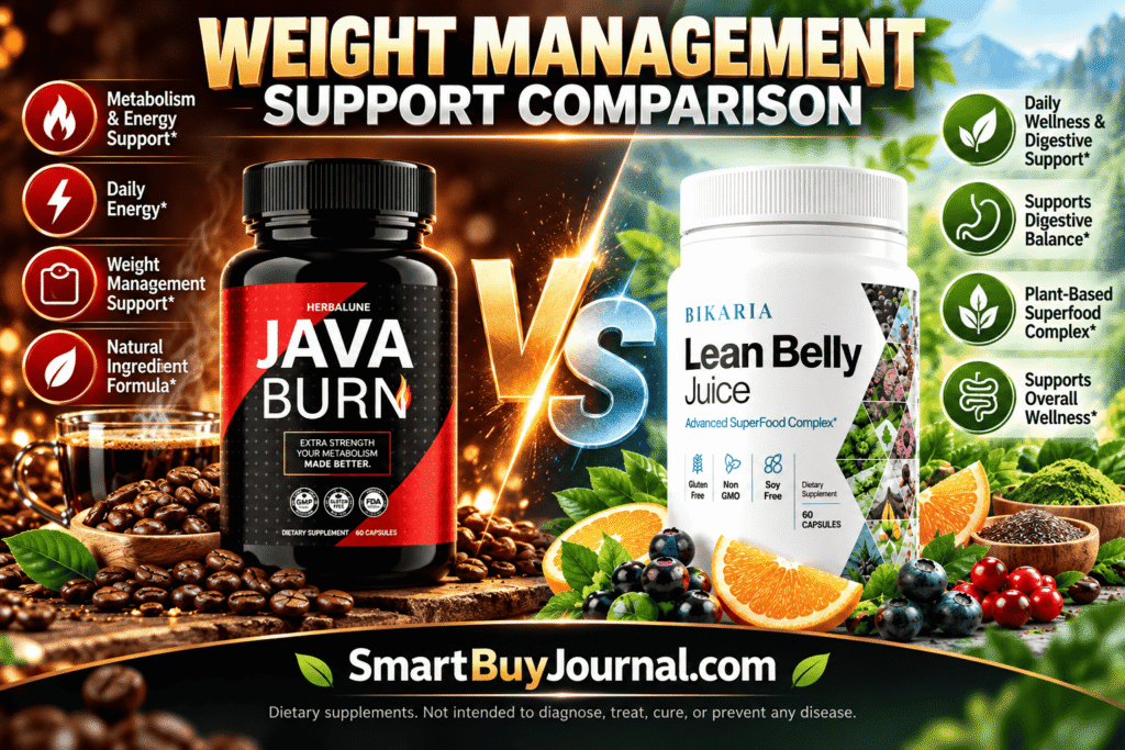 Java Burn and Ikaria Lean Belly Juice supplement comparison