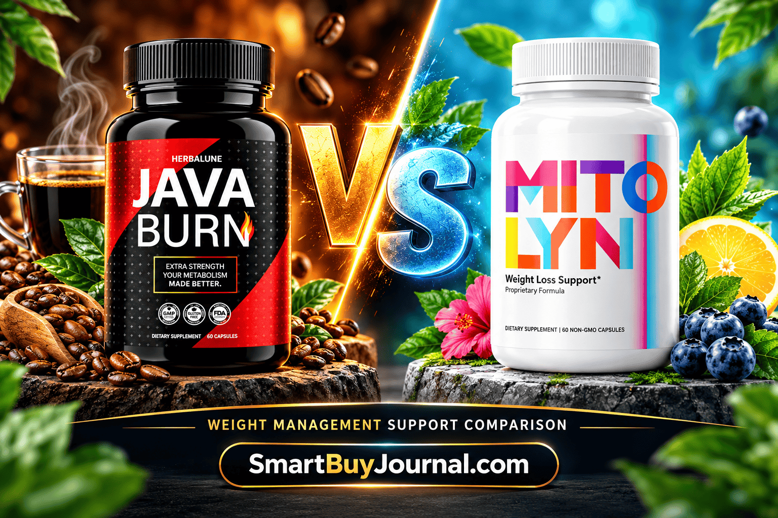 Java Burn and Mitolyn supplement comparison for weight-management research